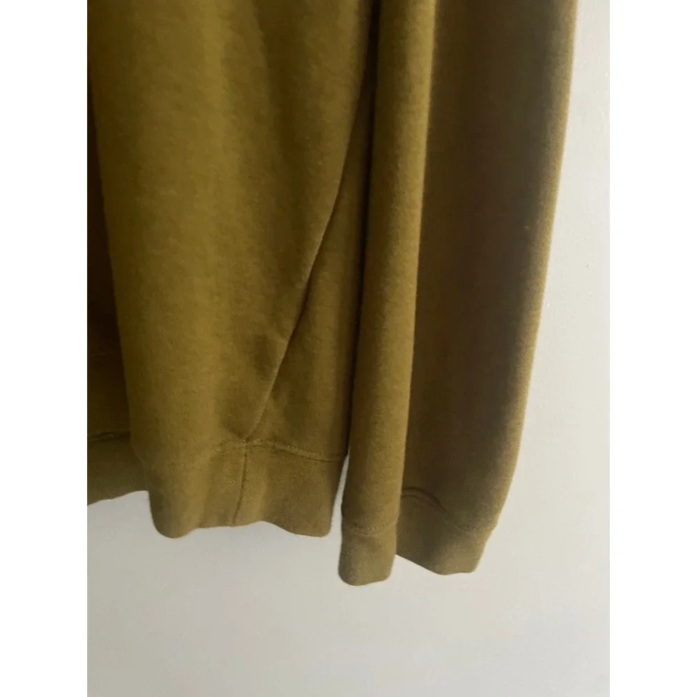 Nike Womens Sportswear Crewneck Sweatshirt Olive Green Logo Pullover Medium